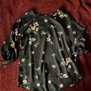 Papermoon Black Floral Blouse